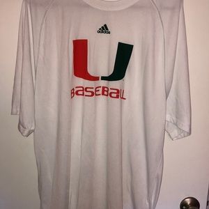 Mens Adidas Miami U baseball tee silk Size XL , worn once , no damage ⚾️